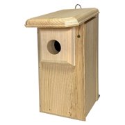 Eastern Bluebird House - Handcrafted in Maine from 1 Pine | Predator Guard Nest Box with Ventilation & Drainage | Easy Clean Side Panel | Insulated Wooden Birdhouse for Backyard Birding, USA Made