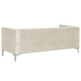 thumbnail image 5 of Morden Fort Contemporary Living Room Sofa Velvet Upholstered Couch Beige, 5 of 8
