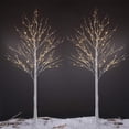thumbnail image 1 of Birch Tree LIGHTSHARE de 8 pies con 132 luces LED de color blanco cálido, x2, 1 of 9