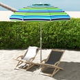 thumbnail image 2 of Outsunny 6' Portable Beach Umbrella with Sand Anchor Tilt Bag Multicolour, 2 of 10