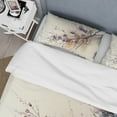thumbnail image 4 of Designart "Pink and Plum Cherry Blossom Bough I" Cherry Blossom Bedding Covert Set - Traditional Beige Landscapes Bed Set With 1 Sham, 4 of 6