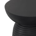 thumbnail image 4 of Boyd 13" Wide Solid Mango Contemporary Ribbed Accent Table in Black& Assembled, 4 of 9