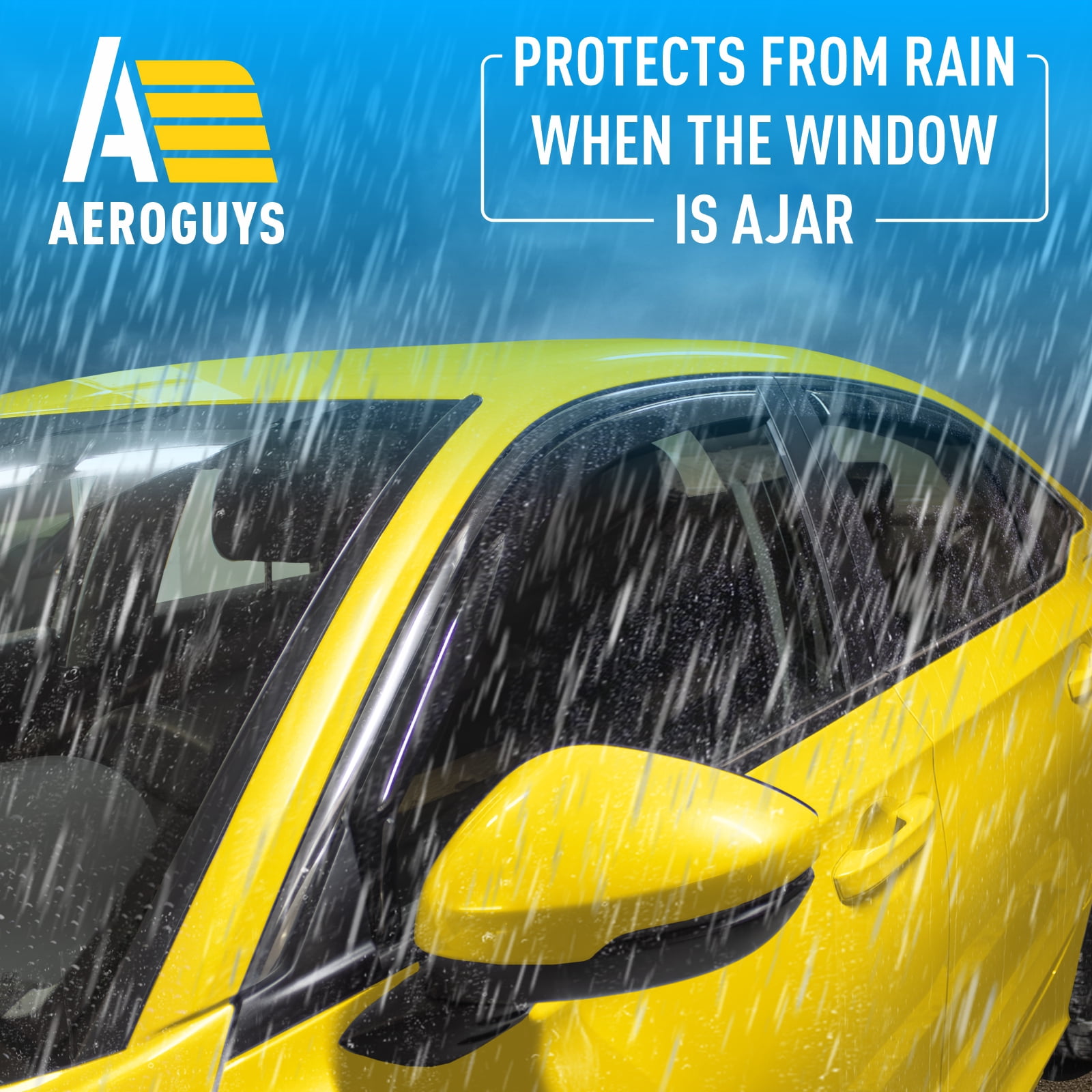Extra Durable Window Deflectors in-Channel Window Visors Rain Guards Fit for Honda Civic 2022-2026 Sedan, Sun Visors, Wind VentVisors, Vent Shades, Exterior Car Accessories - 4 pcs. AG0834
