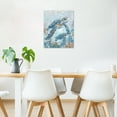 thumbnail image 5 of Deep Ocean Sea Canvas Wall Art Sea Turtle Under the Teal Sea Amphibians Illstrations Wall Art Nautical Blue Pink Seaweed Wall Art Home Decor for Living Room Bedroom Ready to Hang,16 X 20 inches, 5 of 5