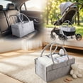 thumbnail image 5 of yulier Divided Baby Diaper Caddy Organizer with Carry Handles, Multi Compartment Nursery Storage Bin Car Organizer for Diapers Bottles Wipes Baby Clothes, 5 of 5