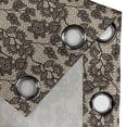 thumbnail image 3 of Ambesonne Vintage Grommet Curtain Single Panel, Floral Doodle Leaves, 50"x60", Beige Brown, 3 of 5