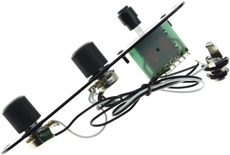 ABCISI Loaded Control Plate, Pre-Wired 3-Way Control Plate with Wiring Harness for FD Tele/Telecaster Guitars, Improve the Tone of Guitar, Easy Installation, Black