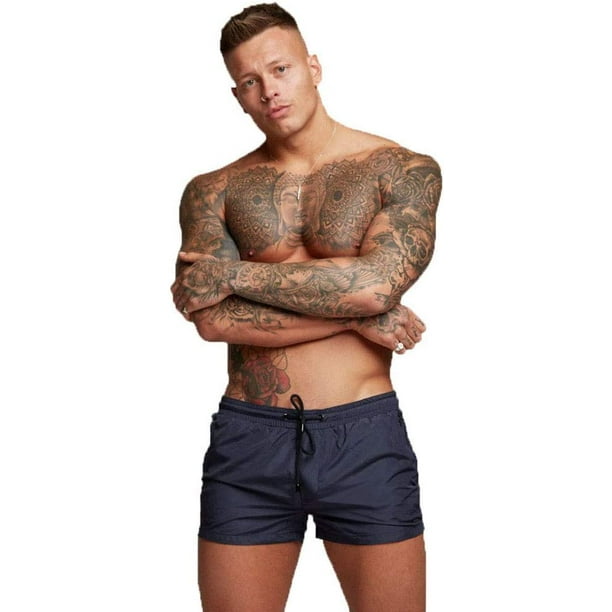 Xishao Traje de Bano Hombre Corto Banador para Playa Natacion Piscina Secado Rapido azul oscuro A CH azul oscuro A CH Xishao ropa Walmart en linea