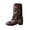 Brown, variant on Viluyesy Mid Calf Boots for Women Fashion Block Heel Round Toe Faux Leather Slouchy Casual Comfortable Shoes Black Size 5