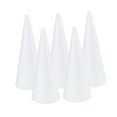 thumbnail image 4 of segolike White Cone Shape Foam DIY Craft Material Holiday Party Accessory Children Table 130mm 5Pcs, 4 of 9