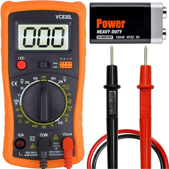 Digital Multimeter, Multimeter with AC DC Voltmeter & Ohm Volt Amp Tester, Multifunction Battery Tester, Pocket Meter with Backlight Tests Wire, Voltage Tester Measure Voltage Current Resistance Diode