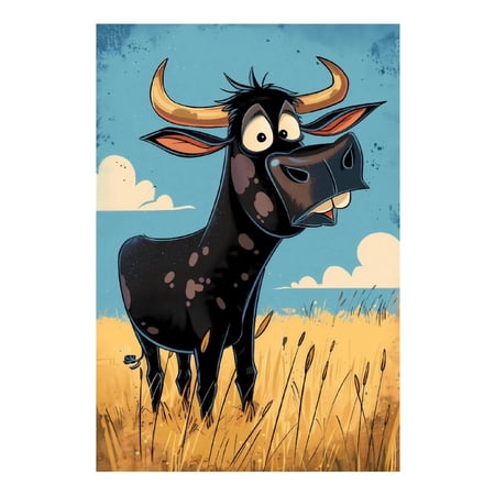 Diamond Painting Kits for Adults - Whimsical Cartoon Cow5d Diy Full Drill Diamond Art Kits for Adults Kits Gem Art Rhinestones Craft for Wall Home Decor Gifts(No Frame)