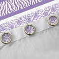 thumbnail image 5 of Manfei Vintage Mandala Damask Black Out Curtains, Plum Zebra Print Curtains Pack of 2 (42x63 Each), Cycle Stripes Abstract Bedroom Curtains, Blackout Curtains Room Decor, 5 of 7