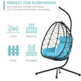 thumbnail image 5 of SYNGAR Hanging Egg Chair, Swing Chair with Steel Hammock Stand Set, Hammock Chair with Soft Seat Cushion, Multifunctional Hanging Chairs for Outdoor Indoor Bedroom, Light Blue, 5 of 12