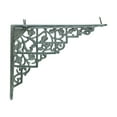 thumbnail image 6 of Renovators Supply Floating Shelf Brackets Pair 7" x 8-3/4" Black Aluminum Floral Design Brackets for Shelves w/Screws, 6 of 8