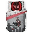 thumbnail image 2 of Marvel Spider Man Miles Morales New Kid Red & Black 5 Piece Twin Bed Set, 100% Microfiber, 2 of 9