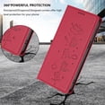 thumbnail image 6 of Leather For Google Pixel 10 Pro XL / Pixel 9 Pro XL, RFID Blocking Protection, Playful Cats Embossed Flip Wallet Leather Case With Card Holder Magnetic Closure  Phone Cases Cover,Red, 6 of 7