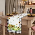 thumbnail image 2 of Table Runners 72 Inches Long Dress Scarves, Sunflowers Farmhouse Kitchen Table Runner, Coffee Tablerunners, Spring Farmhouse Country Truck Floral Black Plaid 14x72 Inch, 2 of 9