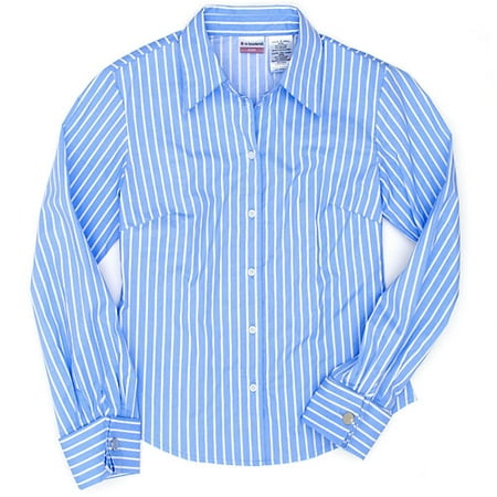 No Boundaries - Juniors French Cuff Striped Shirt
