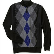 ^^big Men's 1/4 Zip Mock Neck Sweater