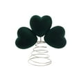 thumbnail image 2 of VWRXBZ St. Patrick's Day Shamrock Tree Topper Decoration Plastic 9 Inch Clover Tree Topper with Spring Base for Christmas Tree Party Home Holiday Decor, 2 of 9
