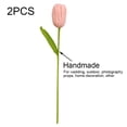 thumbnail image 2 of 2 tulipanes individuales tejidos a mano, regalo romántico de San Valentín para esposa, flores de tulipán para entrega el día de la madre, 2 of 6