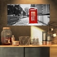 thumbnail image 1 of Cabine Téléphonique Rouge de Londres - Impression sur Toile de Paysage Urbain, 1 of 3