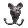 thumbnail image 4 of Perchero de pared de hierro fundido Macarena con forma de cabeza de animal, 4 of 8