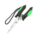 thumbnail image 1 of Mistaha Stainless Steel Fishing Pliers with Hook Remover and Braid Cutter - Multi-Tool for Anglers, ATISEN Fishing Gear, Straight Nose Design, Black-Green, 1 of 7