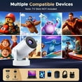 thumbnail image 6 of Campark Mini Projector 4K Wifi 6 Max 3.5H Battery 220° Rotatable Portable for Outdoor Bedroom 1080P Compatible with iphone/TV Stick/HDMI/Laptop, 6 of 10
