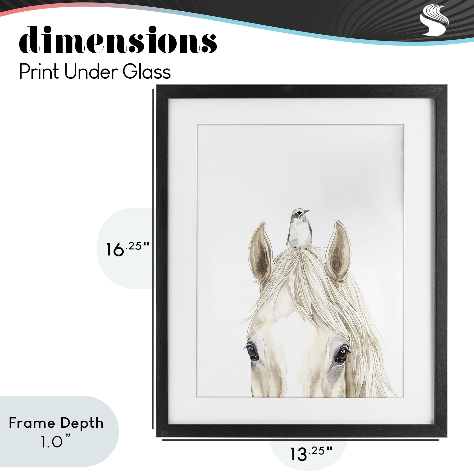 Stupell Industries Unexpected Guest Animals Black Framed Print Under Glass, design by Svetlana Aleynikova