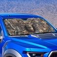 thumbnail image 4 of Xixirimido Car Windshield Sun Shade Foldable Sun Visor for Front Window Sunshade Universal Fit Most Truck SUV Vans Car Interior Accessories, Forest Camo Hunting Deer, 4 of 8