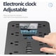thumbnail image 4 of 16-in-1 Power Strip with Switch & Surge Protection, 16 in 1 Surge Protector, Flat Plug Power Strip Surges Protector, 16 Ac Outlets, 3 USB & 2 Type-C Ports, Time Display for Home,Office (#a-white-5ft), 4 of 7