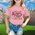 thumbnail image 2 of Rhuody Hauts de Printemps pour Fille T-Shirt à Manches Courtes T-Shirt à Imprimés de Lettres Tee Rentrée des Classes Coupe Ample Col Ras du Cou Haut Vêtement de Base Rose 10-11 Ans, 2 of 4