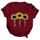 thumbnail image 2 of Pntutb Mujeres Casual Carta Impresión Mangas Cortas O-Cuello Camiseta Suelta Blusa tops Pntutb Pntutb-3541, 2 of 5