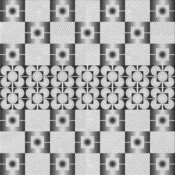 Ahgly Company Indoor Square Patterned Platinum Gray Novelty Area Rugs, 3' Square