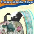 thumbnail image 5 of 17 Inch Lightweight Backpack,PVC Waterproof Oxford Fabric, Ergonomically Designed, with Large Capacity, Floral Flowers Print, 5 of 5
