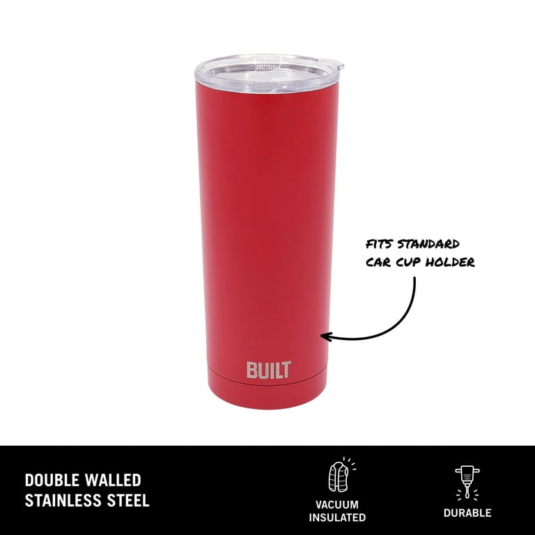 Built Double Wall Stainless Steel 20oz Tumbler Red - Walmart.com