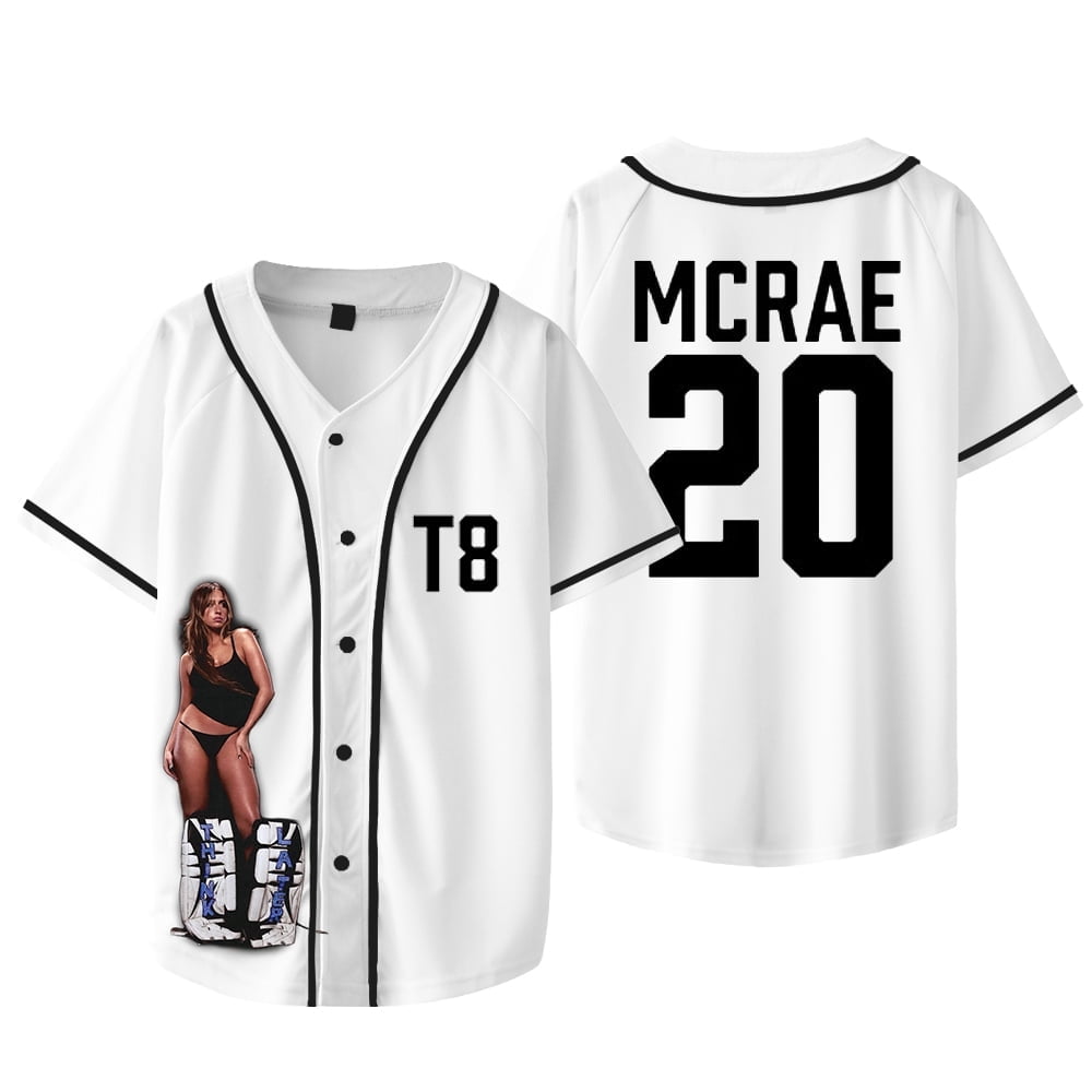 Tate McRae T8 Merch Jersey Think Later Tour T-shirts Women