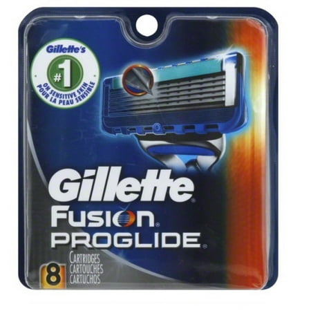 Gillette Fusion ProGlide Refill Cartridge Blades, 8 count , (1 pack of 8) + Schick Slim Twin ST for Dry