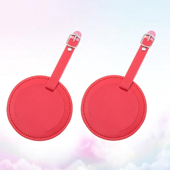 DEEPCRAFF 2-Pack Round Luggage ID Tags for Suitcases, Backpacks, and Bags - , Easy to Identify Travel Tags