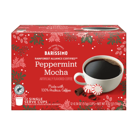 Barissimo Peppermint Mocha Coffee Cups, 4.02 oz , 2 Pack
