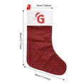 thumbnail image 3 of Christmas Stockings with Letter, 17.7in Large Embroidered Letter Knit Red White Christmas Pendant 26 Initial Monogram Hanging Xmas Stockings for Family Christmas Tree Fireplace Decoration, 3 of 5