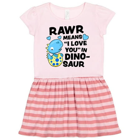 

Inktastic Rawr Means I Love You in Dinosaur Valentine Gift Toddler Girl Dress
