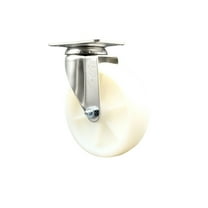 5 Inch 316SS Nylon Wheel Swivel Top Plate Caster Service Caster Brand