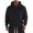 Black, variant on Men's Oversized Solid Color Hooded Sweatshirt, Lightweight Knit Pullover with Long Sleeves and Pockets, Fall Streetwear Casual Loose Fit Top,Army Green,L