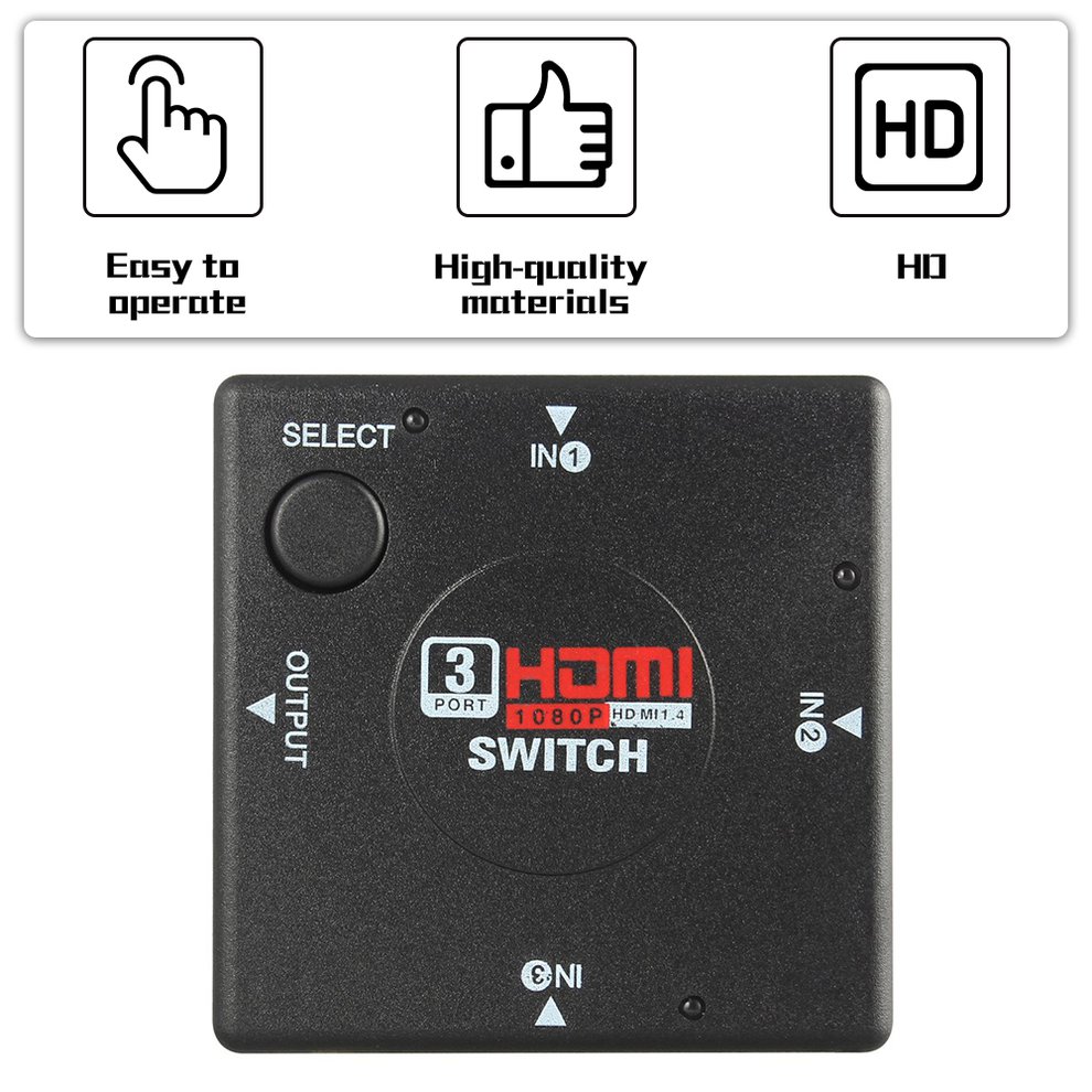 mini Switcher definition video 3 Port HDMI Switch Splitter for HDTV PS3