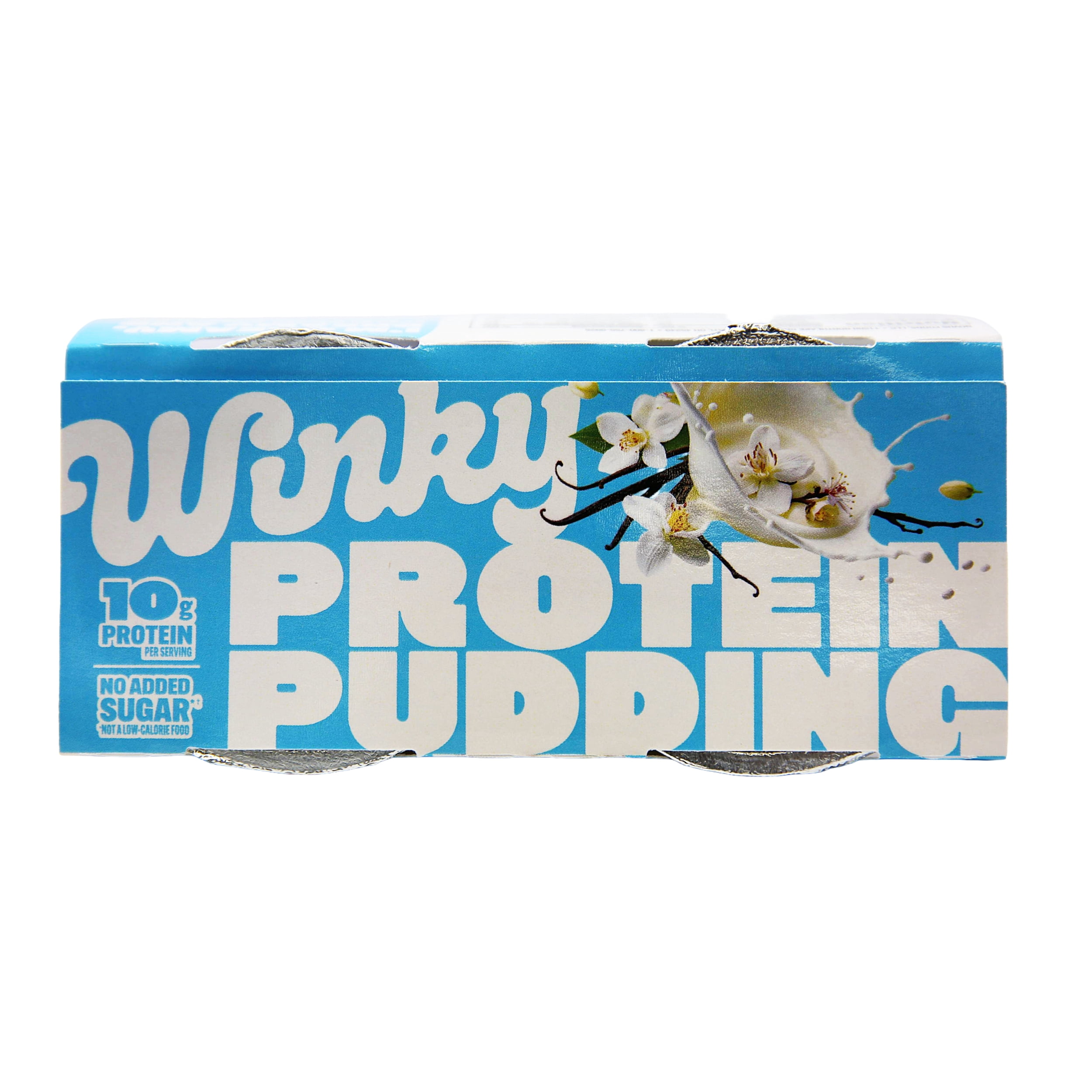 Winky Vanilla Protein Pudding, Refrigerated, Plastic Cup, 14oz, 4Pack, Gluten-Free
