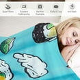 thumbnail image 3 of Qinduosi Sushi and Blanket "Japanese Food Throw Blanket Cute Cartoon Sushi Themed Throw for Couch Sofa Bedroom Sushi Stuff Gift, 3 of 6