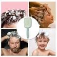 thumbnail image 6 of Unique Bargains 1 Pc Hair Brush Double-sided Handle Scalp Scrubber Green, 6 of 6
